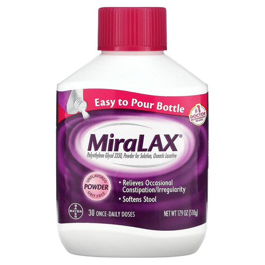 MiraLAX, Powder, Unflavored, 17.9 oz (510 g) - Image 1
