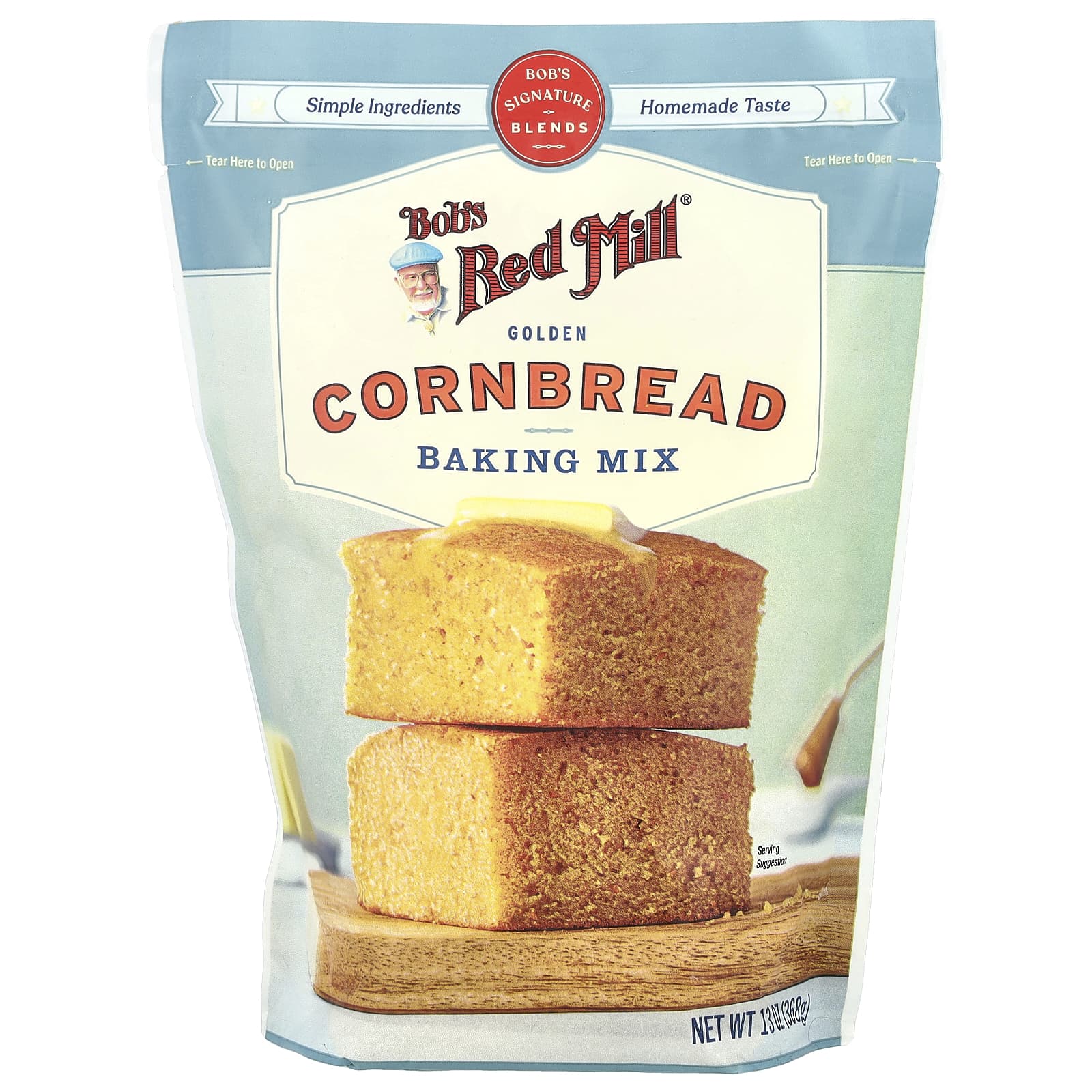 Bob's Red Mill Golden Cornbread Baking Mix, Keto & Kosher, 13 oz (368g) - Image 1