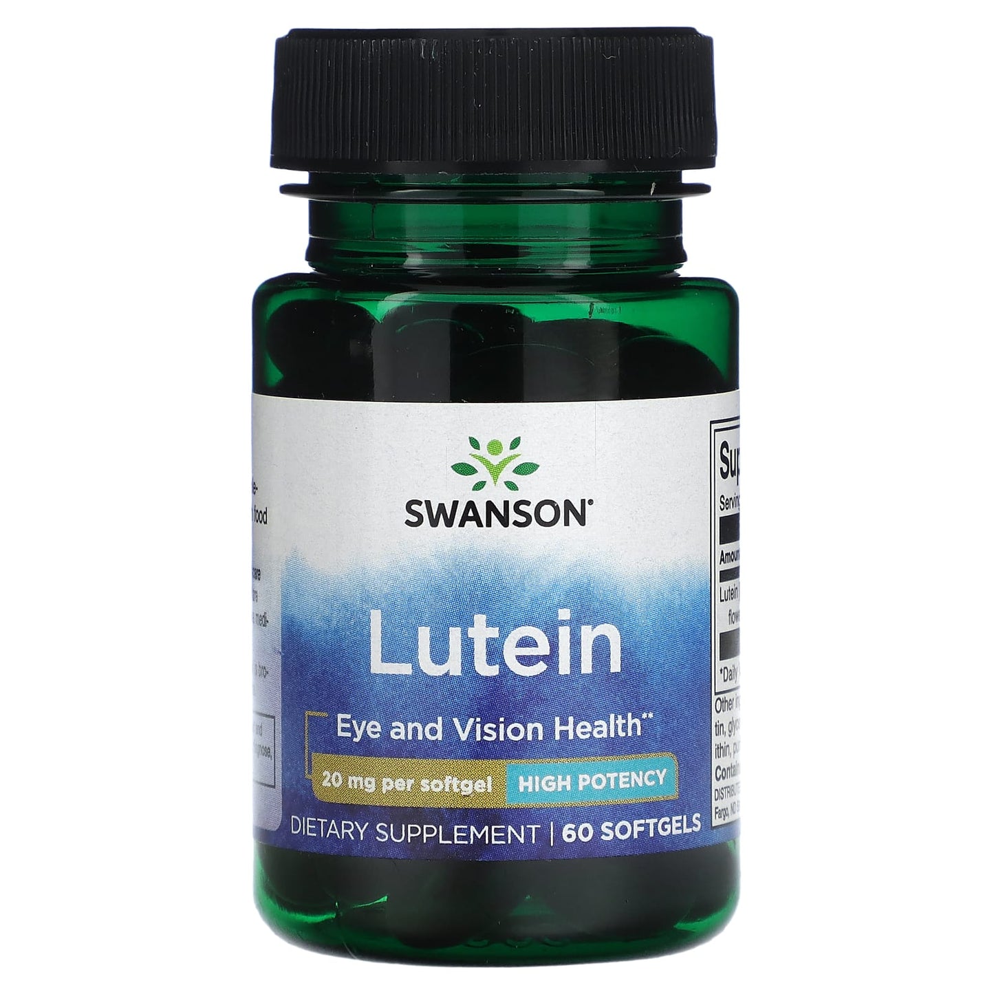 Swanson, Lutein, High Potency, 20 mg, 60 Softgels - Image 1
