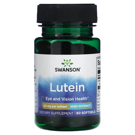 Swanson, Lutein, High Potency, 20 mg, 60 Softgels - Image 1