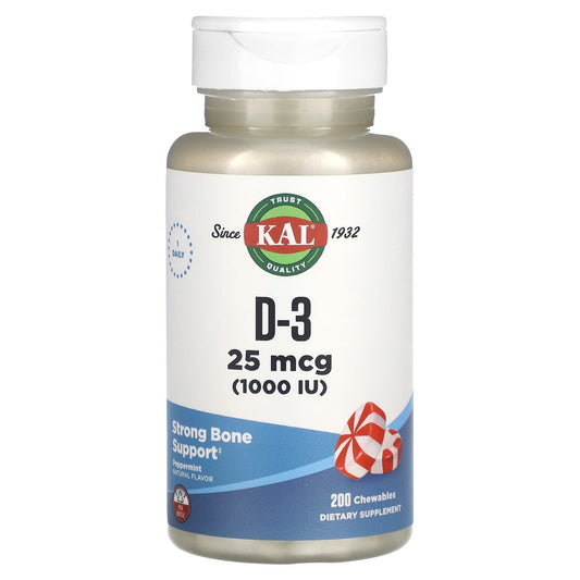 Boost Your Bone Health with KAL D-3 Peppermint Chewables - Image 1