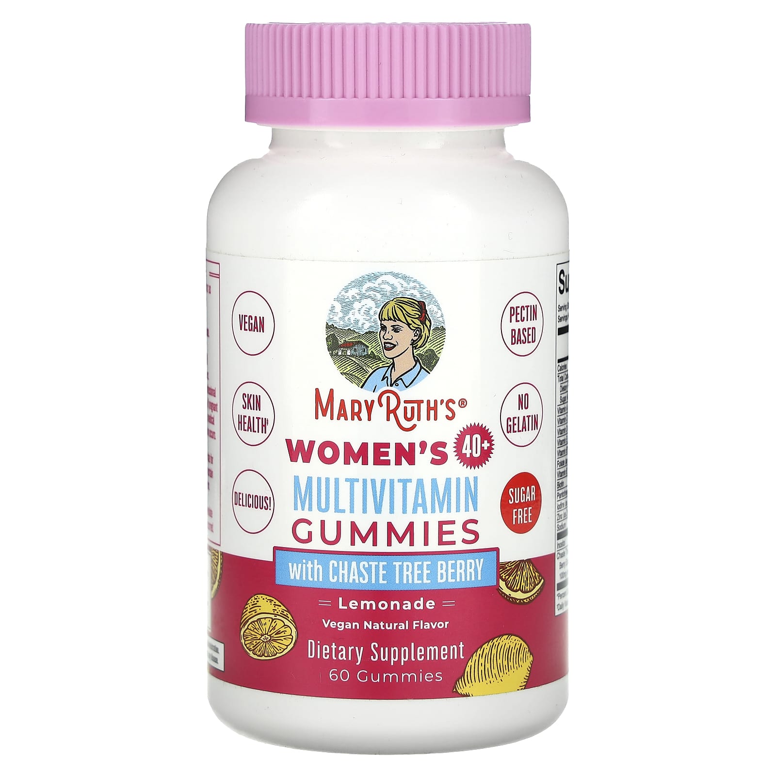 MaryRuth's, Women's 40+ Multivitamin Gummies With Chaste Tree Berry, Lemonade, 60 Gummies - Image 1