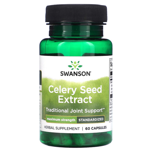 Swanson, Celery Seed Extract, Maximum Strength, 60 Capsules (150 mg per Capsule) - Image 1