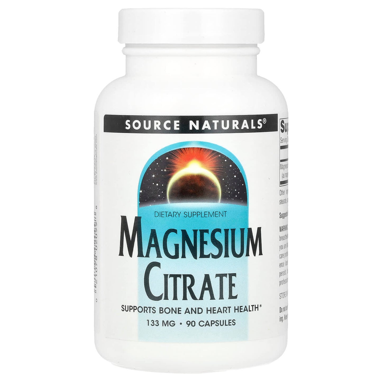 Source Naturals, Magnesium Citrate , 133 mg , 90 Capsules - Image 1