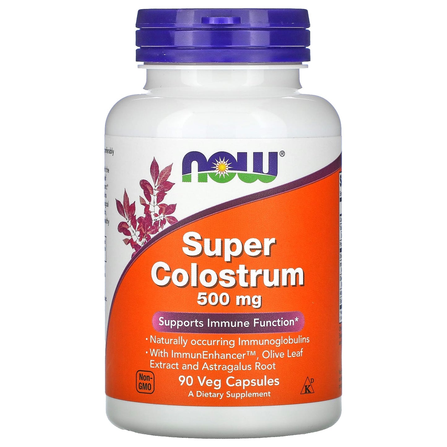 NOW Foods, Super Colostrum, 500 mg, 90 Veg Capsules - Image 1