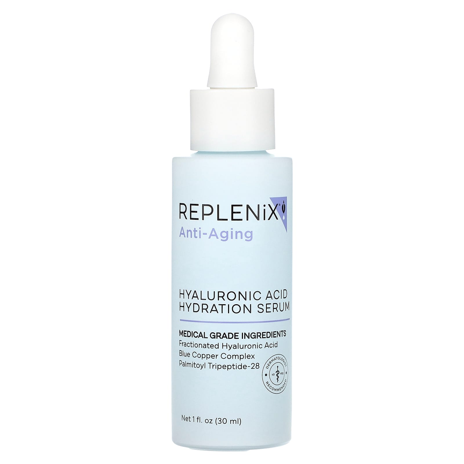 Replenix, Anti-Aging, Hyaluronic Acid Hydration Serum, Fragrance Free, 1 fl oz (30 ml) - Image 1