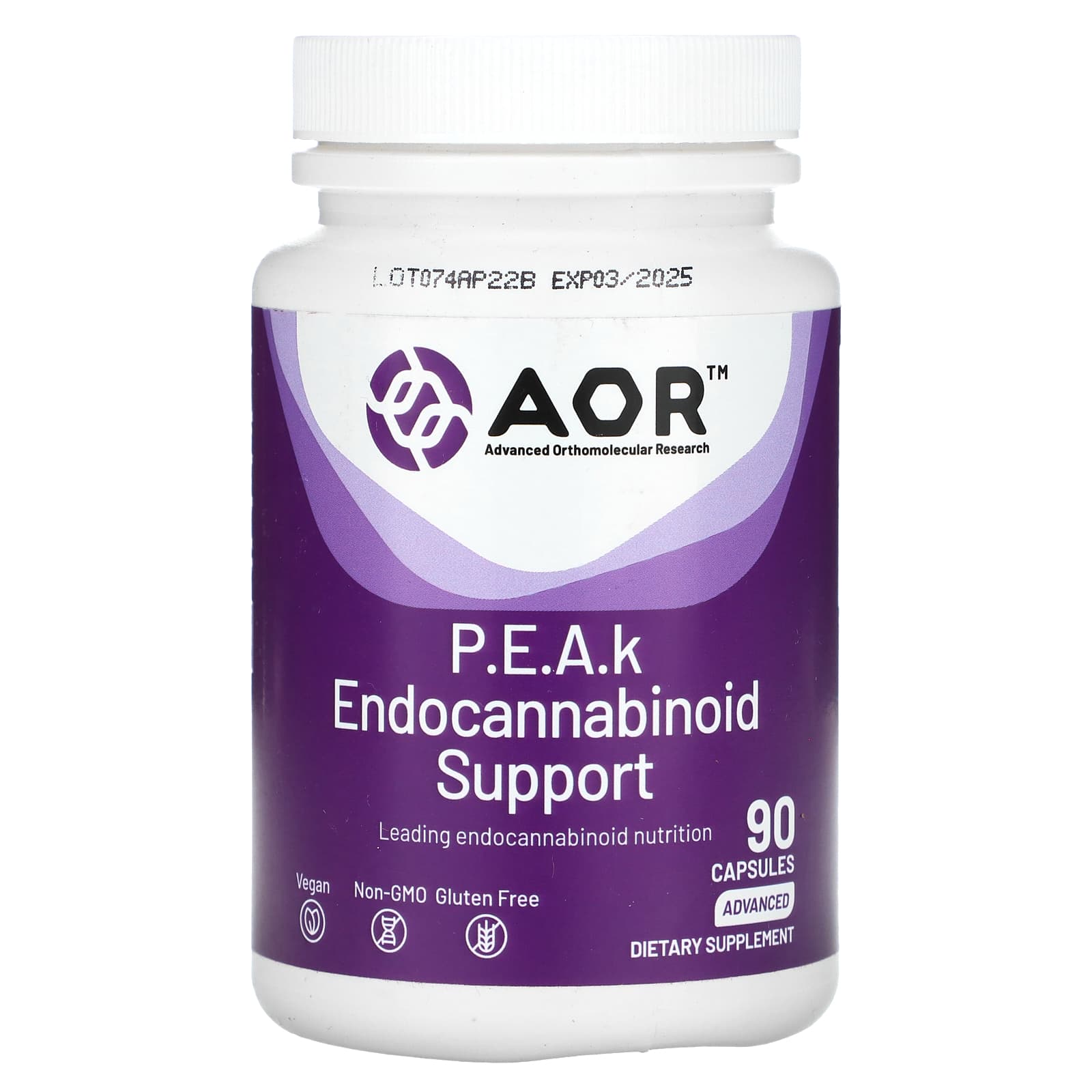 Endocannabinoid Support with PEA by AOR - 400mg, 90 Capsules - Image 1
