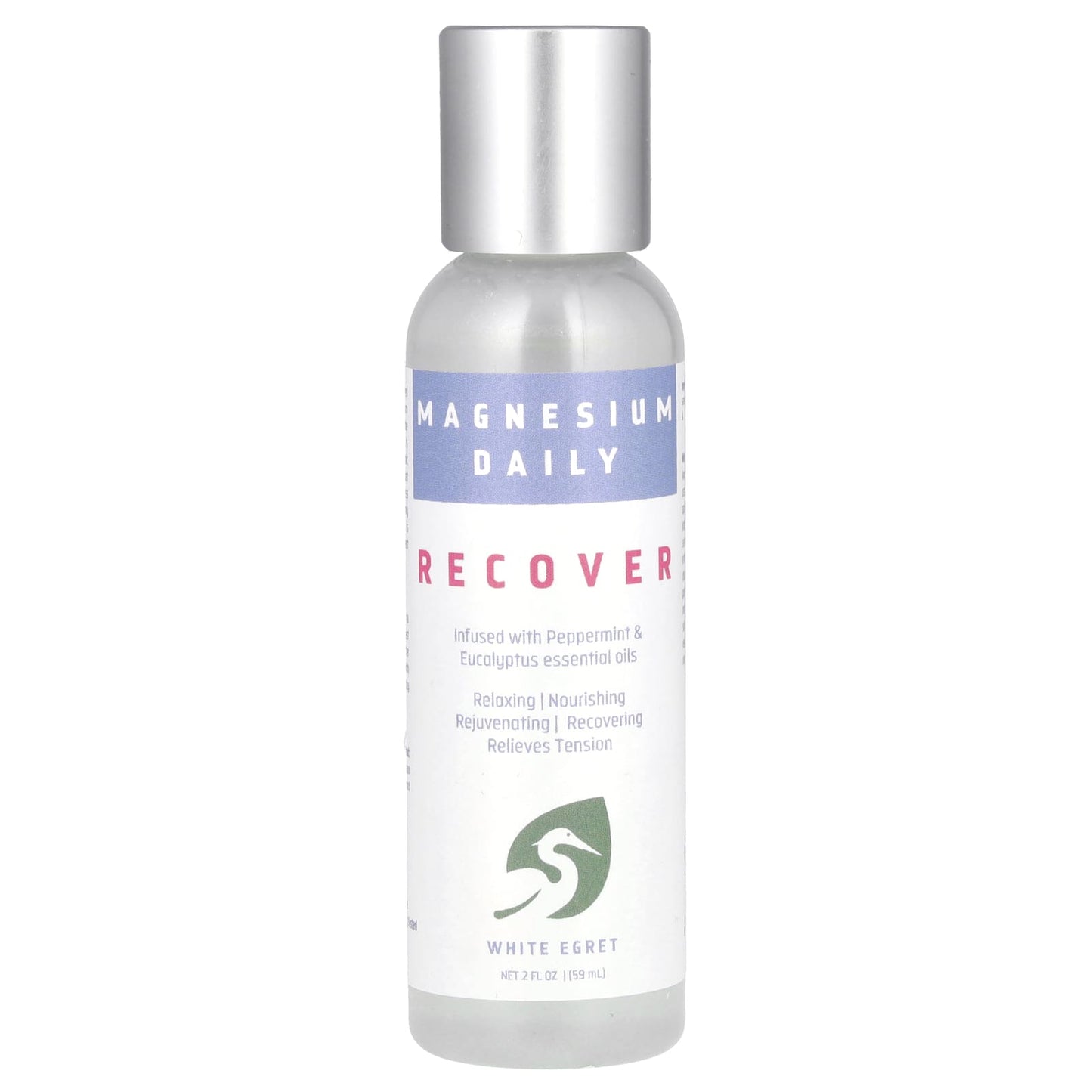 White Egret, Magnesium Daily, Recover, 2 fl oz (59 ml) - Image 1