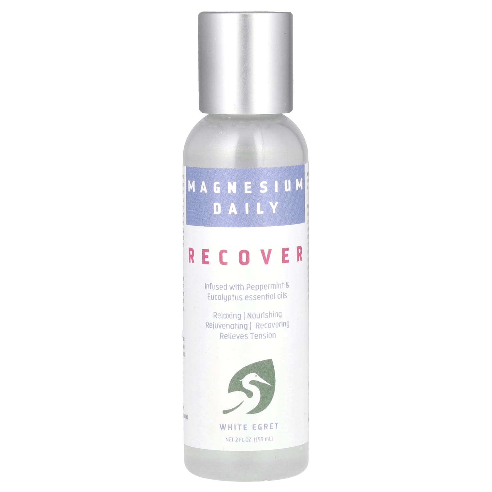 White Egret, Magnesium Daily, Recover, 2 fl oz (59 ml) - Image 1
