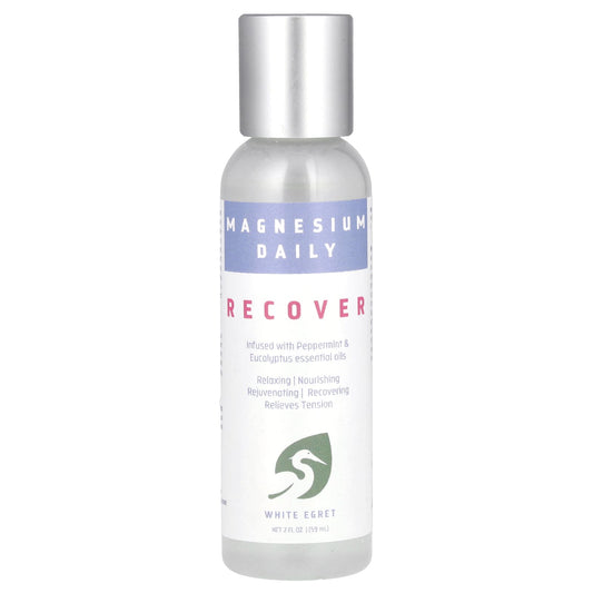 White Egret, Magnesium Daily, Recover, 2 fl oz (59 ml) - Image 1