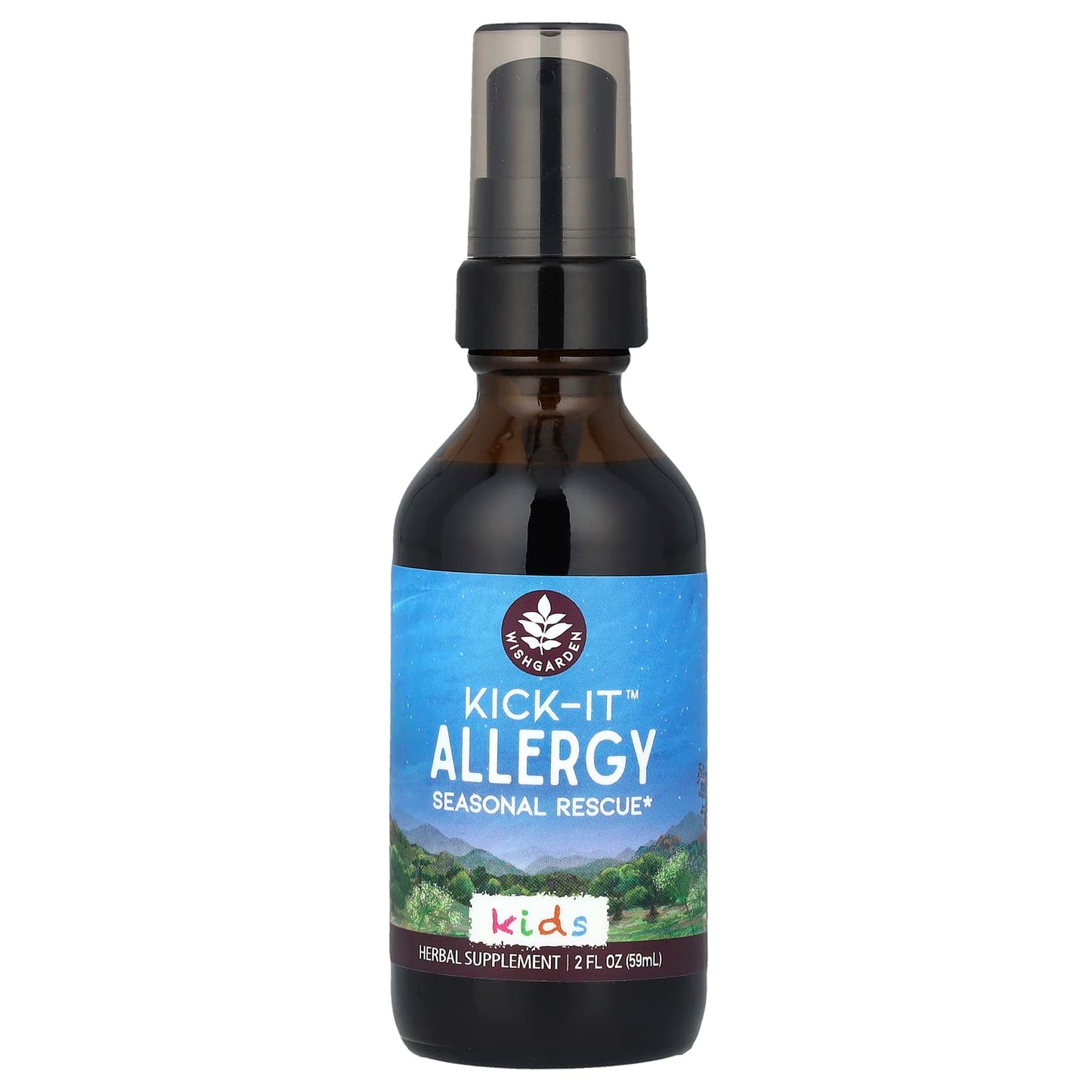 WishGarden Herbs, Kids, Kick-It™ Allergy Seasonal Rescue, 2 fl oz (59 ml) - Image 1