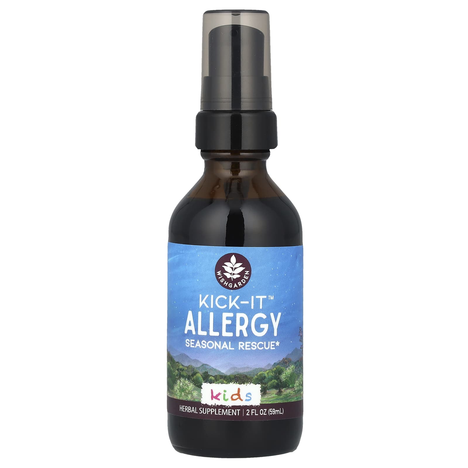 WishGarden Herbs, Kids, Kick-It™ Allergy Seasonal Rescue, 2 fl oz (59 ml) - Image 1