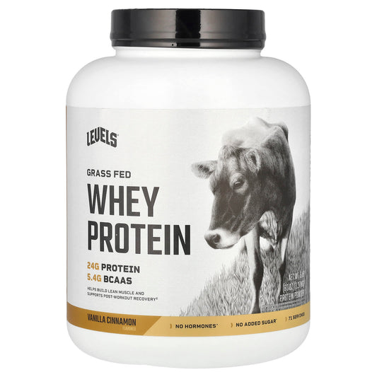 Levels, Grass Fed Whey Protein Powder, Vanilla Cinnamon, 5 lb (2.27 kg) - Image 1