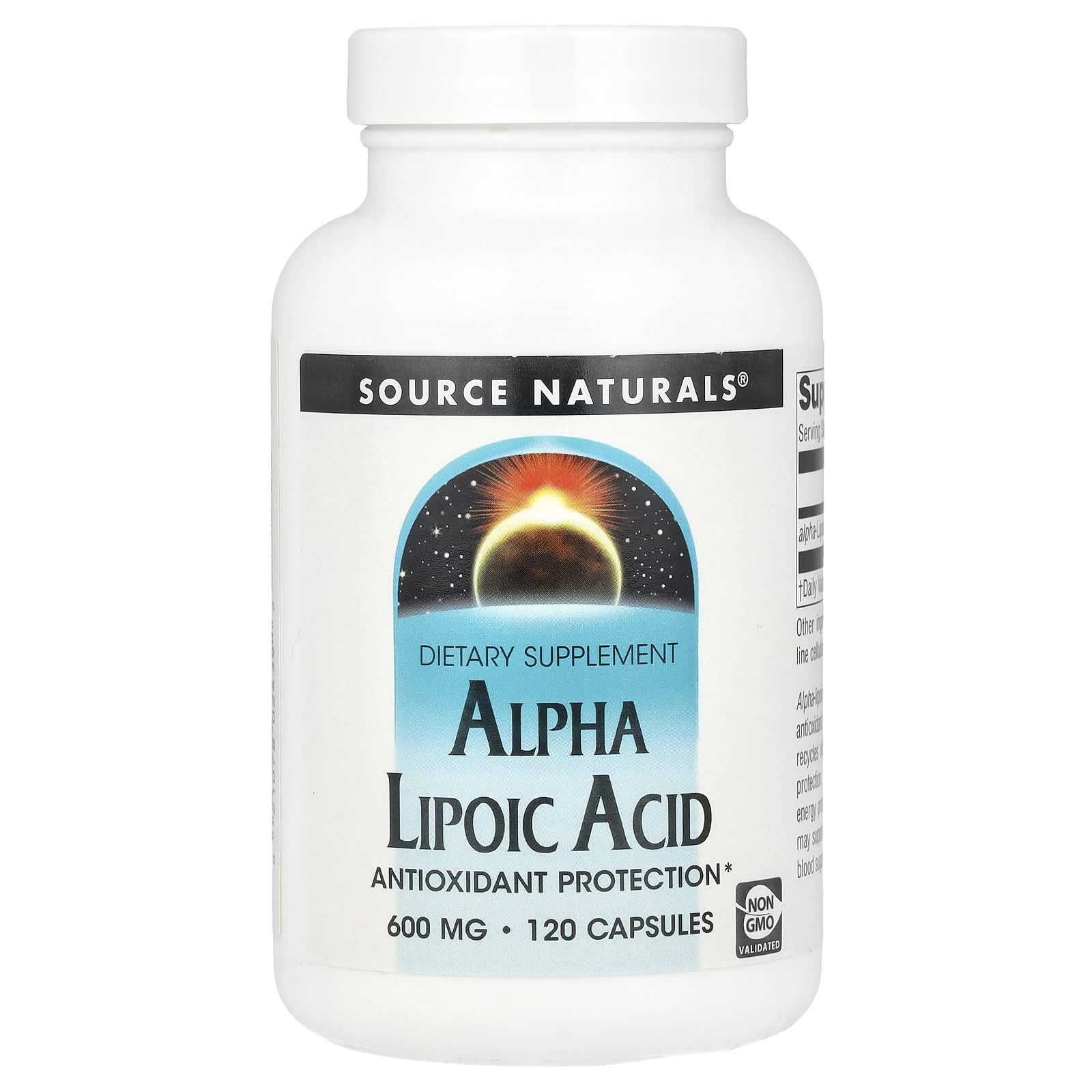 Source Naturals, Alpha Lipoic Acid , 600 mg , 120 Capsules - Image 1