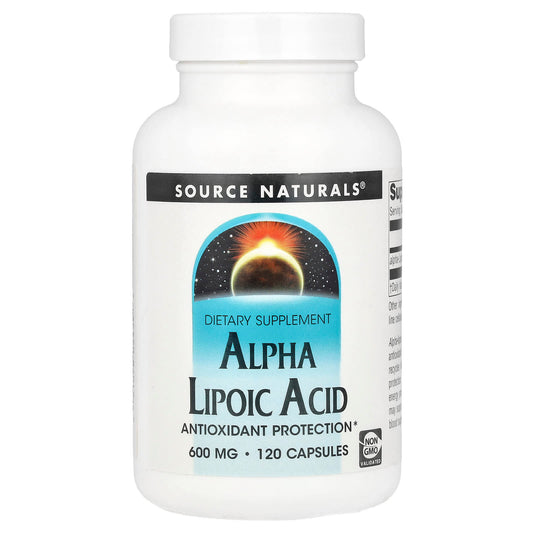 Source Naturals, Alpha Lipoic Acid , 600 mg , 120 Capsules - Image 1