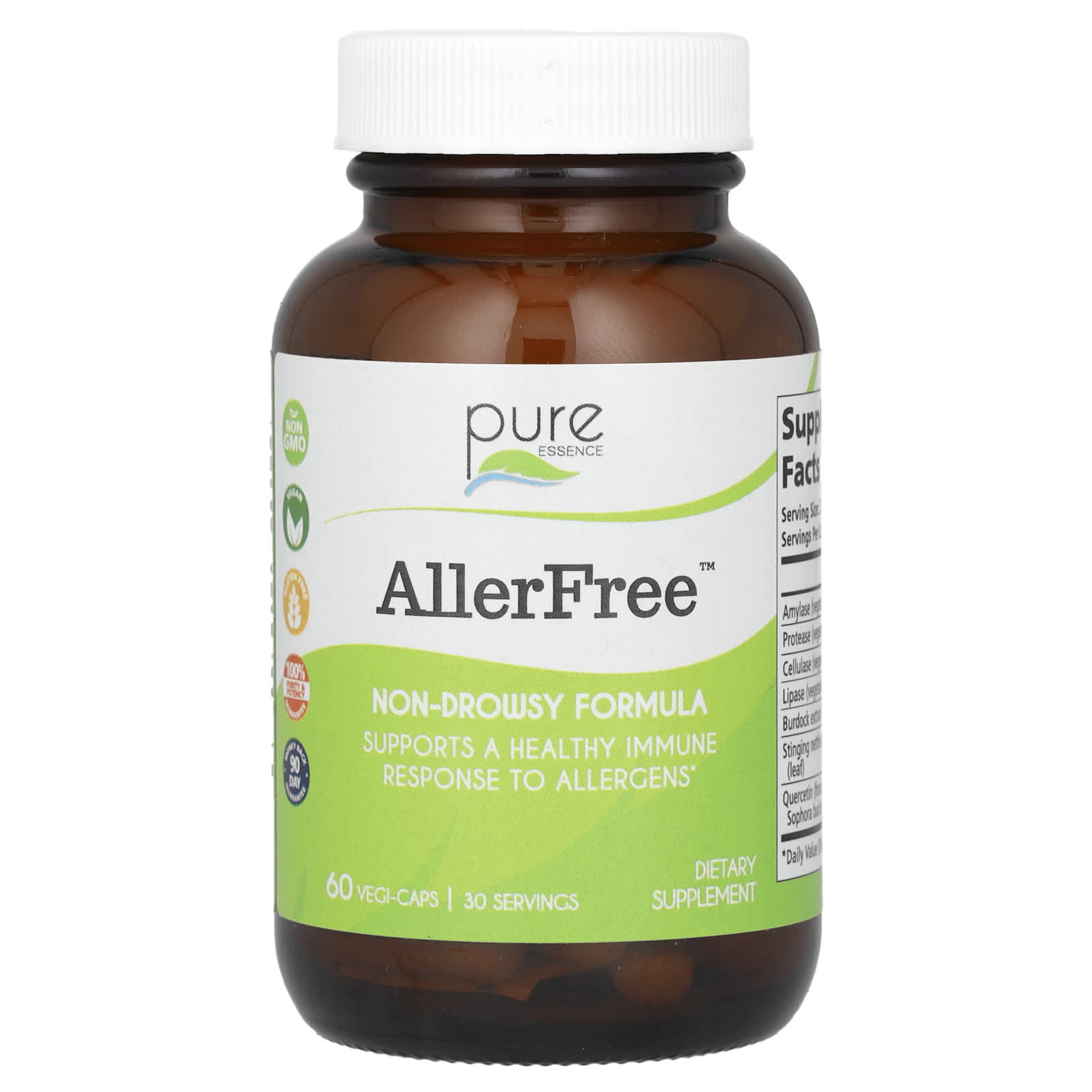 Pure Essence, AllerFree, 60 Vegi-Caps - Image 1