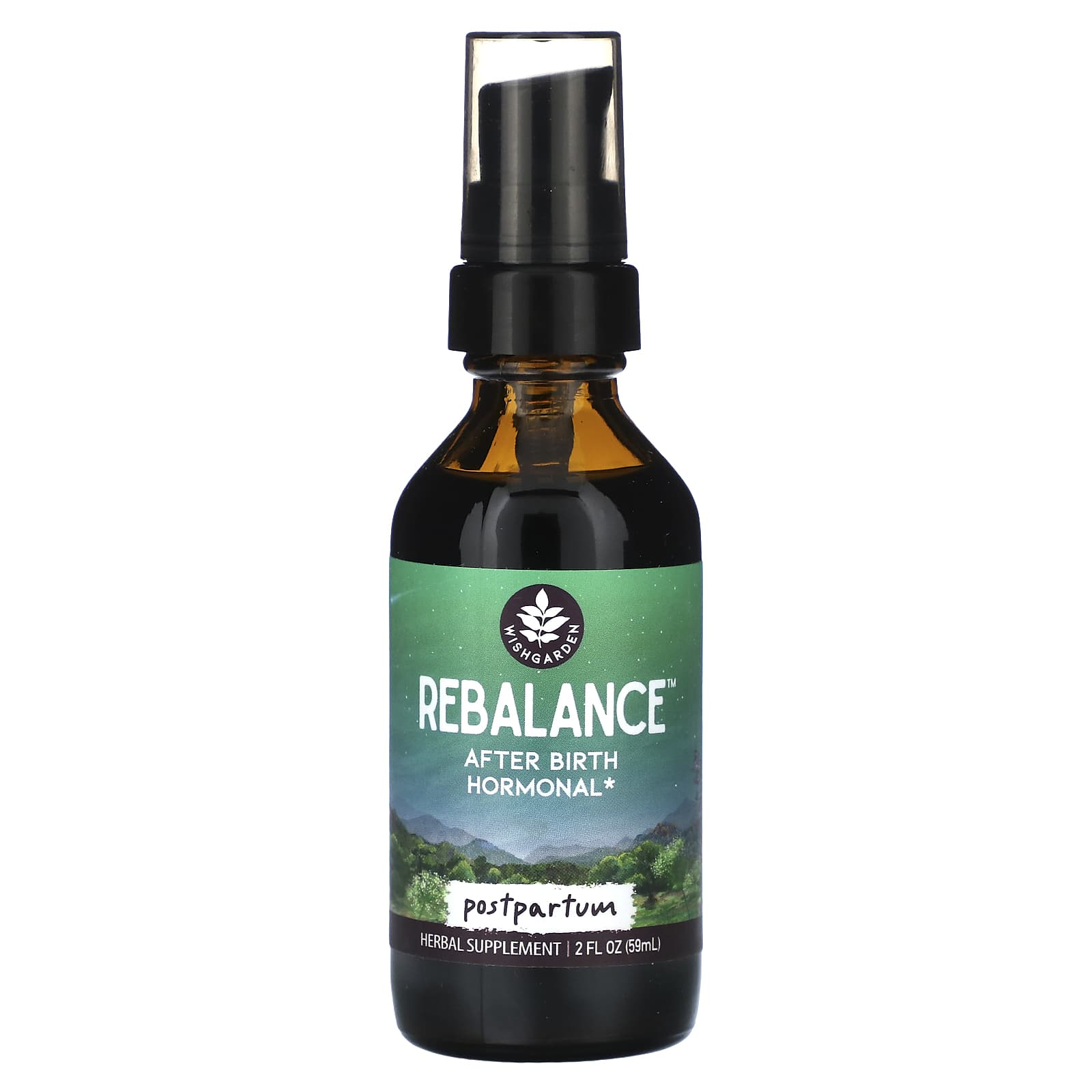 WishGarden Herbs, Rebalance After Birth Hormonal, 2 fl oz (59 ml) - Image 1