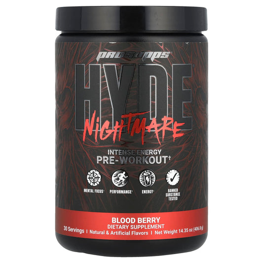 ProSupps, HYDE® Nightmare, Intense Energy Pre-Workout, Blood Berry, 14.35 oz (406.8 g) - Image 1