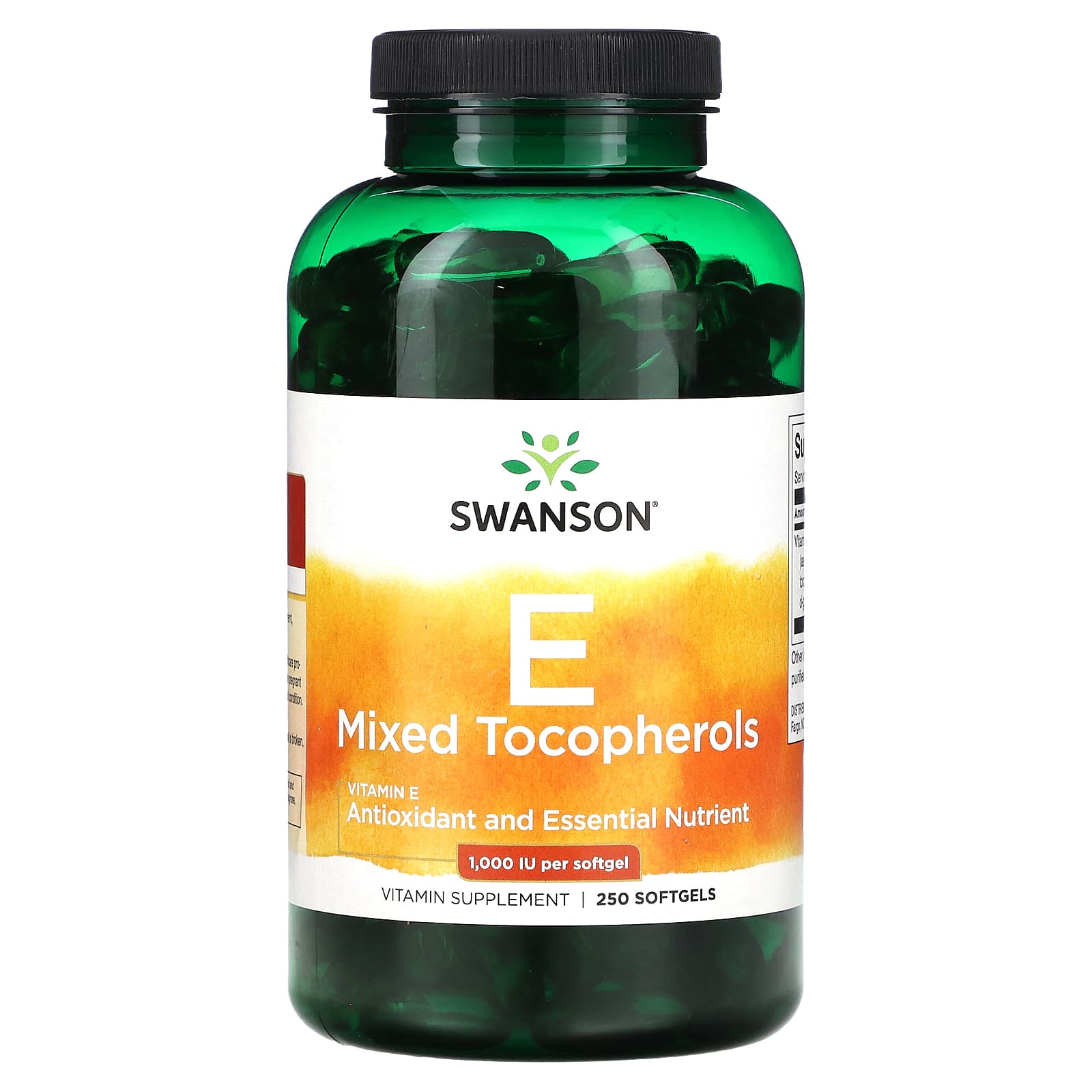 Swanson, Vitamin E Mixed Tocopherols, 1,000 IU, 250 Softgels - Image 1