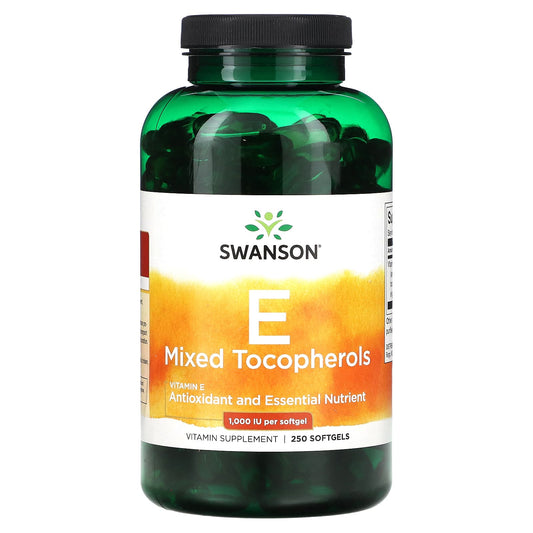 Swanson, Vitamin E Mixed Tocopherols, 1,000 IU, 250 Softgels - Image 1
