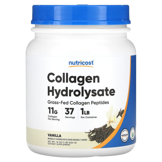 Nutricost, Collagen Hydrolysate, Vanilla, 16 oz (454 g) - Image 1