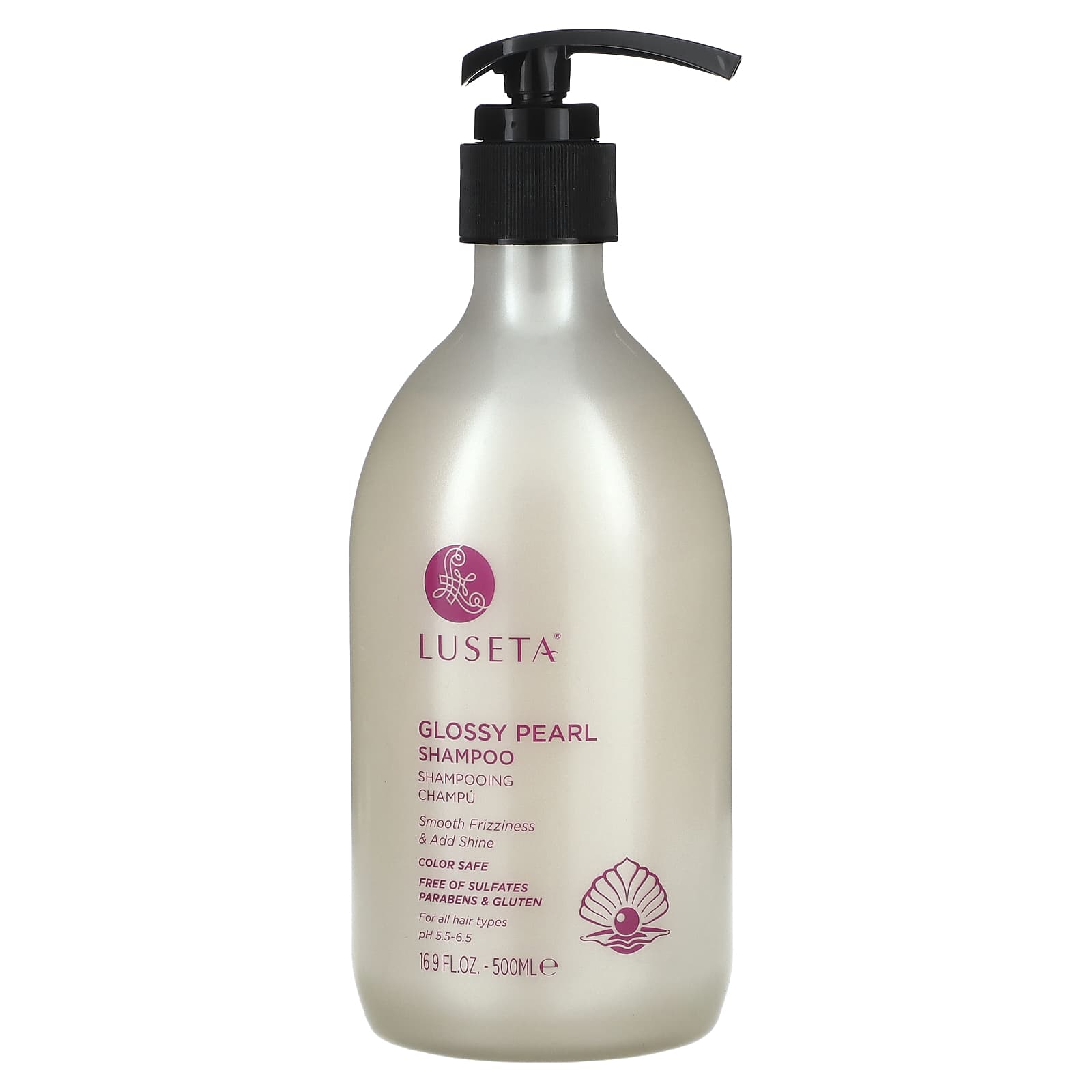 Luseta Beauty, Glossy Pearl Shampoo, For All Hair Types, 16.9 fl oz (500 ml) - Image 1