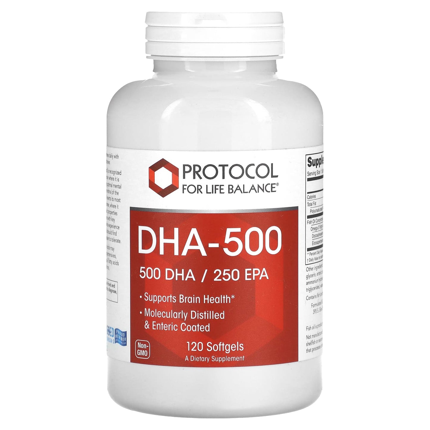 Protocol for Life Balance, DHA-500, 120 Softgels - Image 1