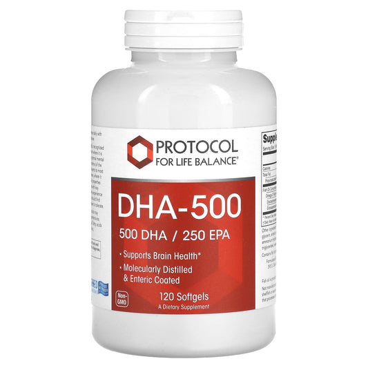 Protocol for Life Balance, DHA-500, 120 Softgels - Image 1