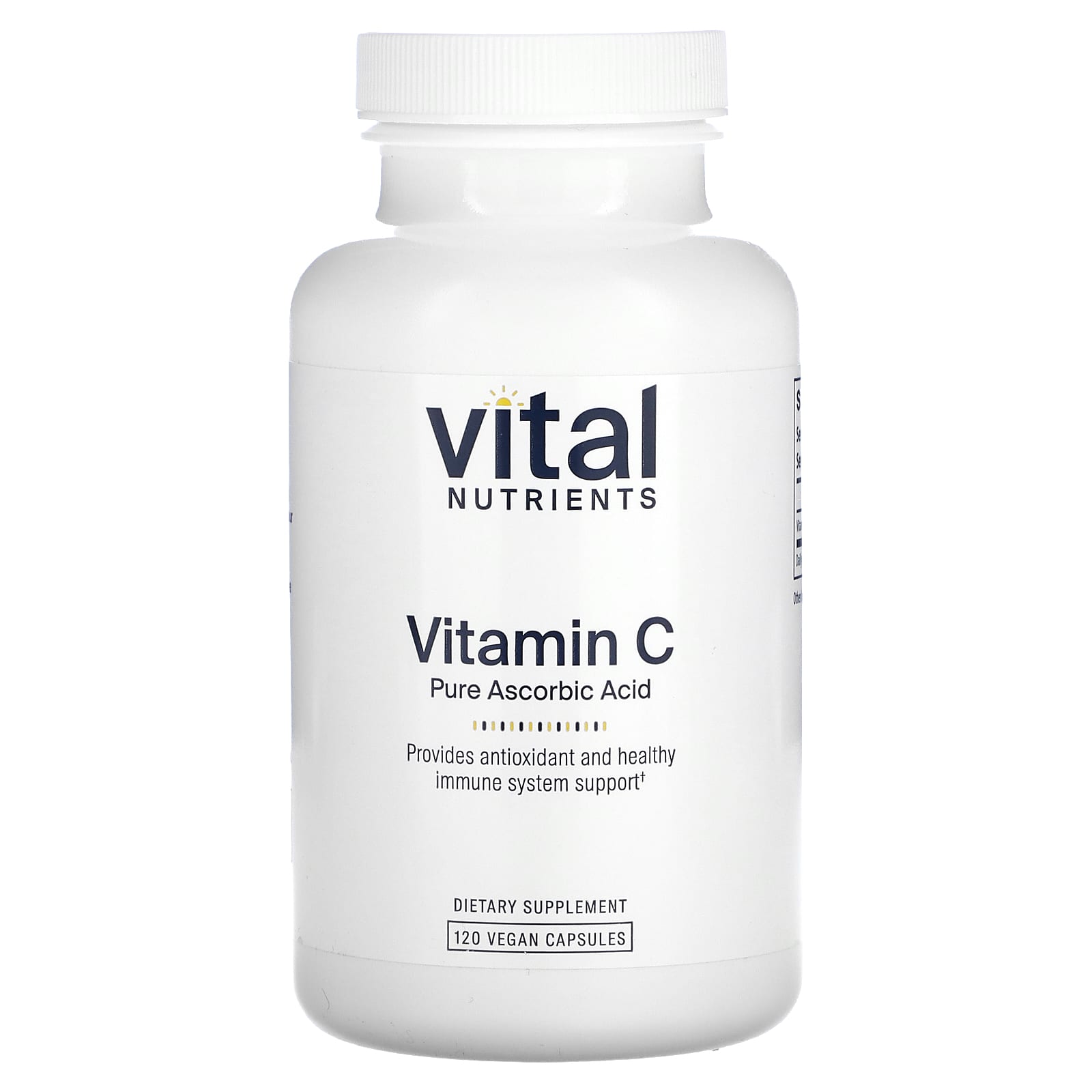 Vital Nutrients, Vitamin C, 120 Vegan Capsules (1,000 mg per Capsule) - Image 1