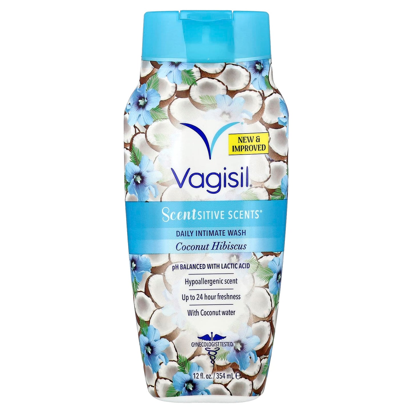 Vagisil, Scentsitive Scents®, Daily Intimate Wash, Coconut Hibiscus, 12 fl oz (354 ml) - Image 1