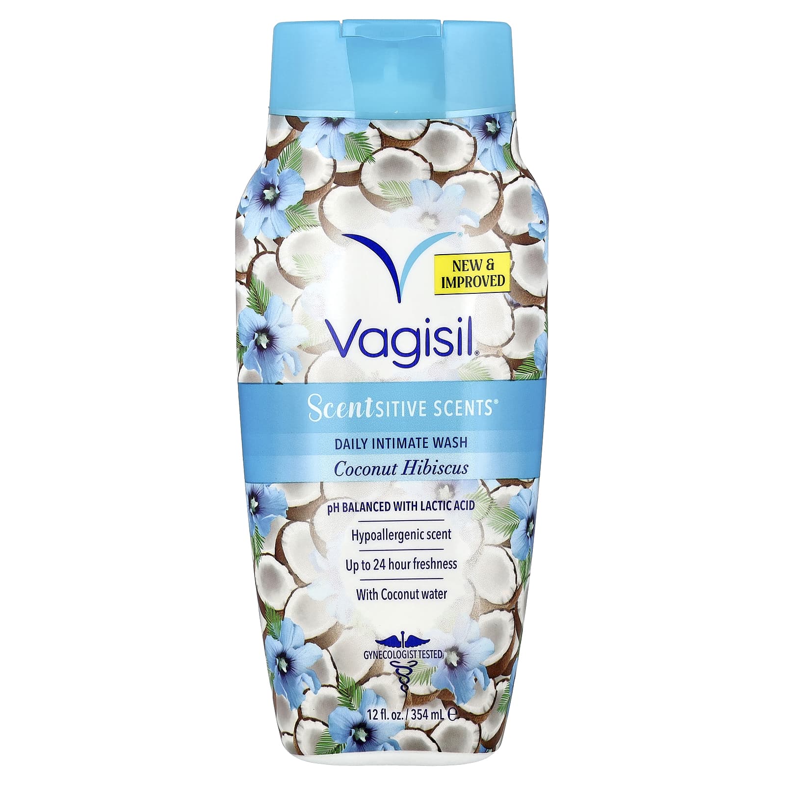 Vagisil, Scentsitive Scents®, Daily Intimate Wash, Coconut Hibiscus, 12 fl oz (354 ml) - Image 1