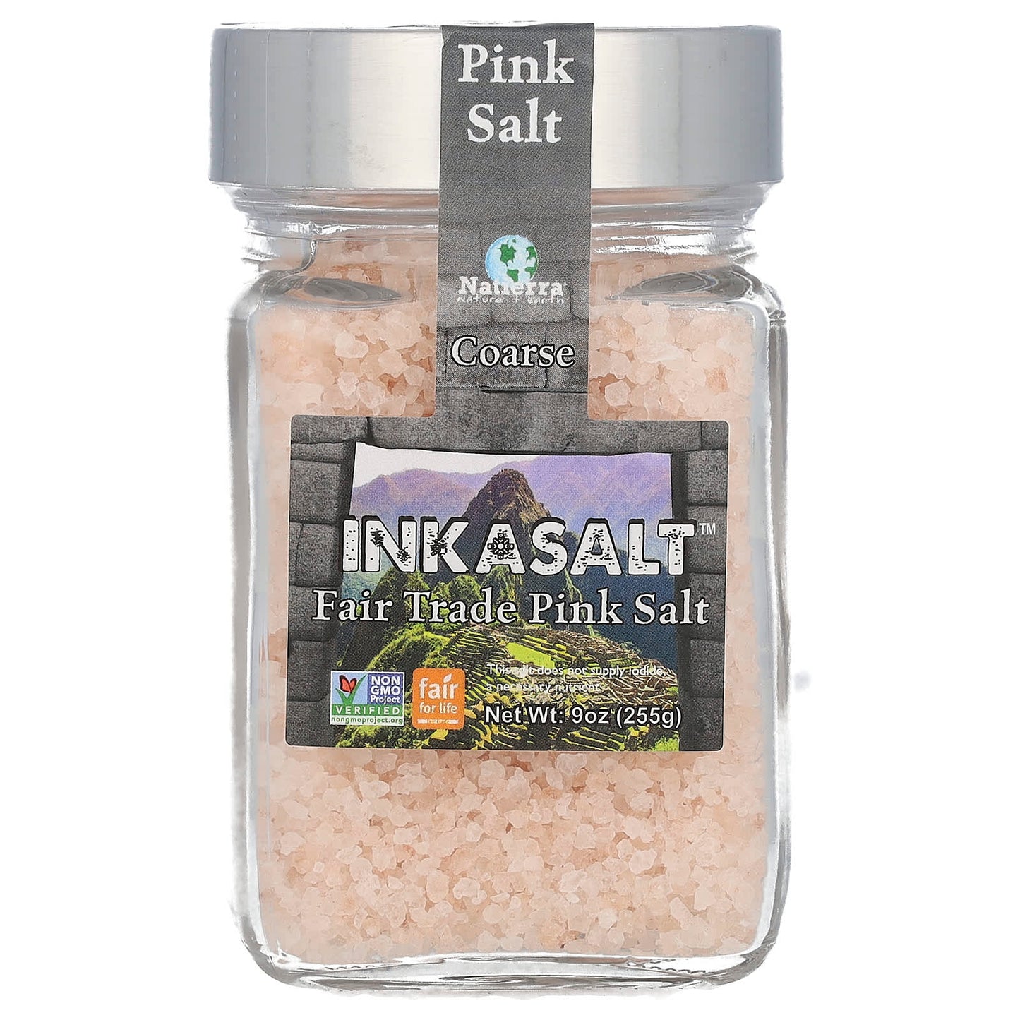 Natierra, Fair Trade Pink Salt, Coarse, 9 oz (255 g) - Image 1