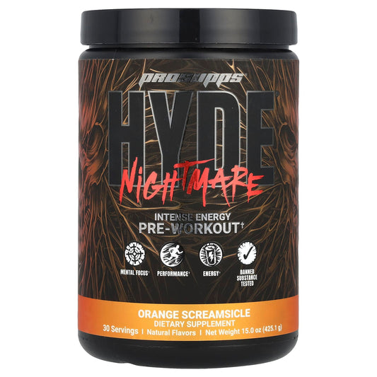 ProSupps, HYDE® Nightmare, Intense Energy Pre-Workout, Orange Screamsicle, 15 oz (425.1 g) - Image 1