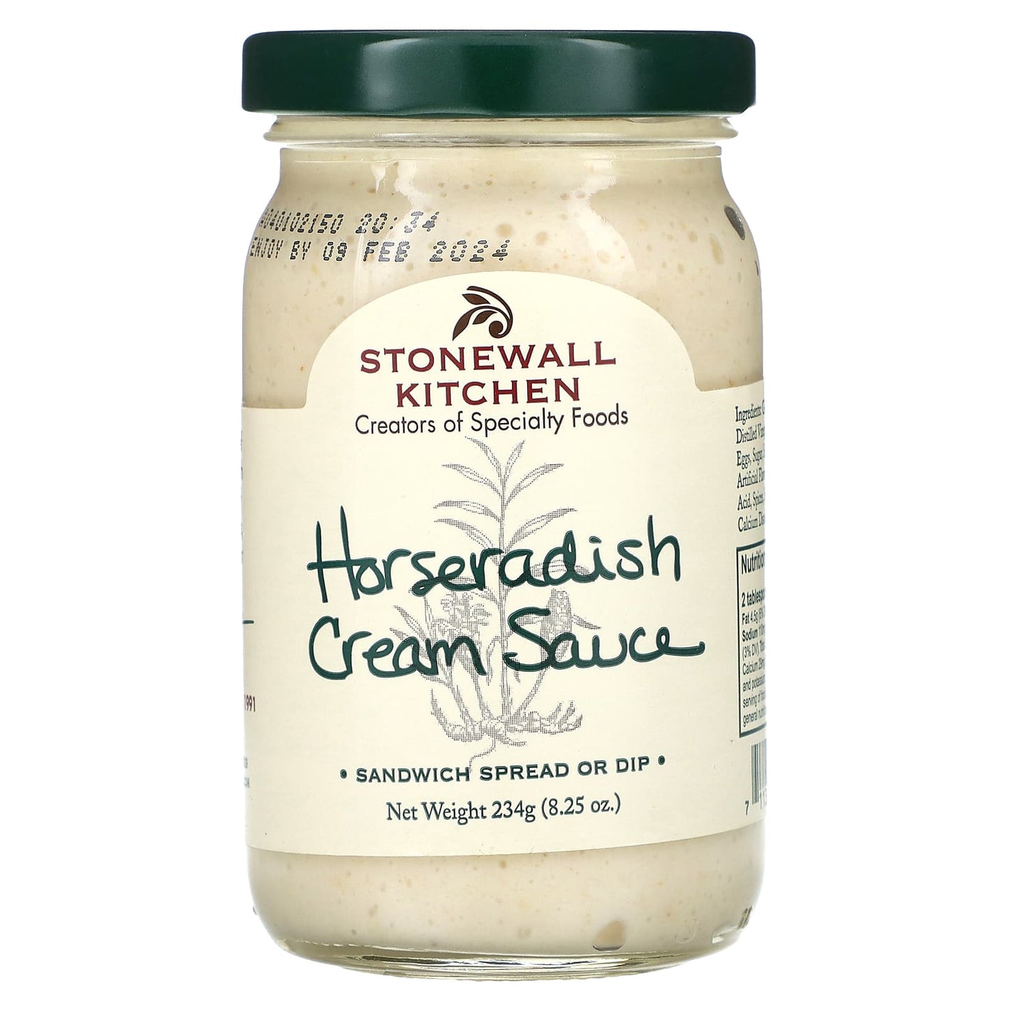 Stonewall Kitchen, Horseradish Cream Sauce, 8.25 oz (234 g) - Image 1