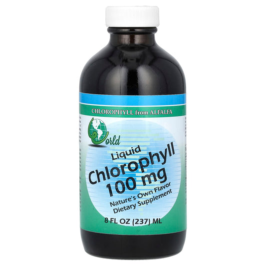 World Organic, Liquid Chlorophyll, 100 mg, 8 fl oz (237 ml) - Image 1