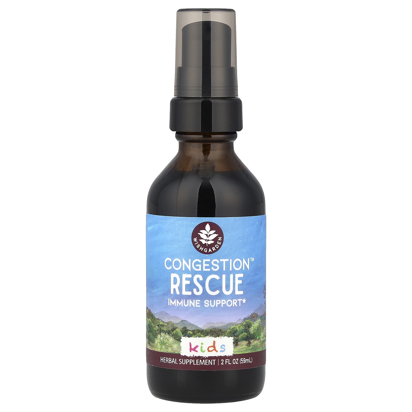 WishGarden Herbs, Kids, Congestion™ Rescue, 2 fl oz (59 ml) - Image 1