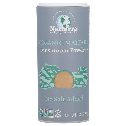 Natierra, Organic Maitake Mushroom Powder Shaker, 1.8 oz (51 g) - Image 1