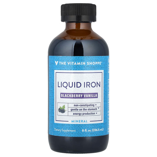 The Vitamin Shoppe, Liquid Iron, Blackberry Vanilla , 8 fl oz (236.5 ml) - Image 1