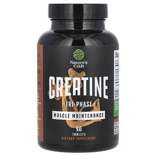 Nature's Craft Creatine Tri-Phase 90 Tablets for Muscle Recovery