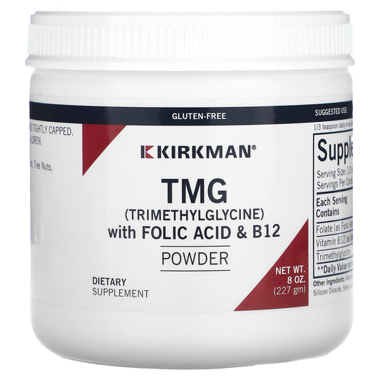 Kirkman Labs, TMG (Trimethylglycine) with Folic Acid & B12 Powder, 8 oz (227 g) - Image 1