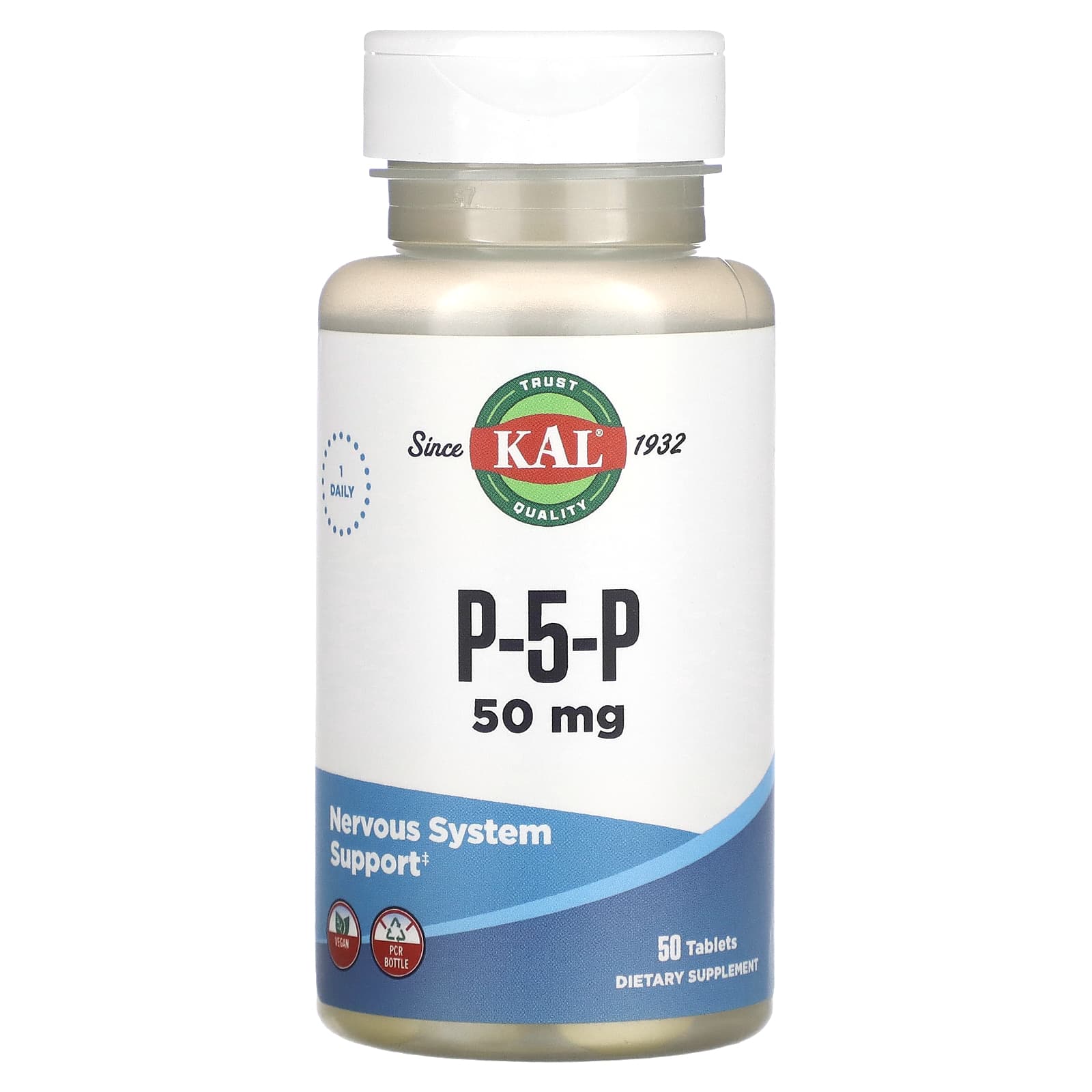 KAL P-5-P 50mg, 50 Tablets - Daily Nervous System Support - Image 1