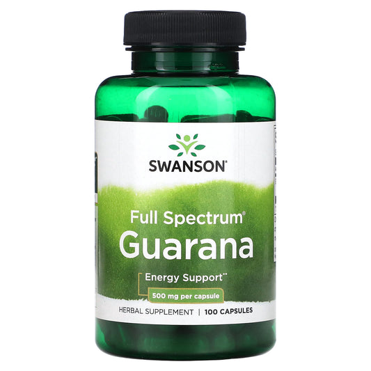 Swanson, Full Spectrum Guarana, 500 mg, 100 Capsules - Image 1