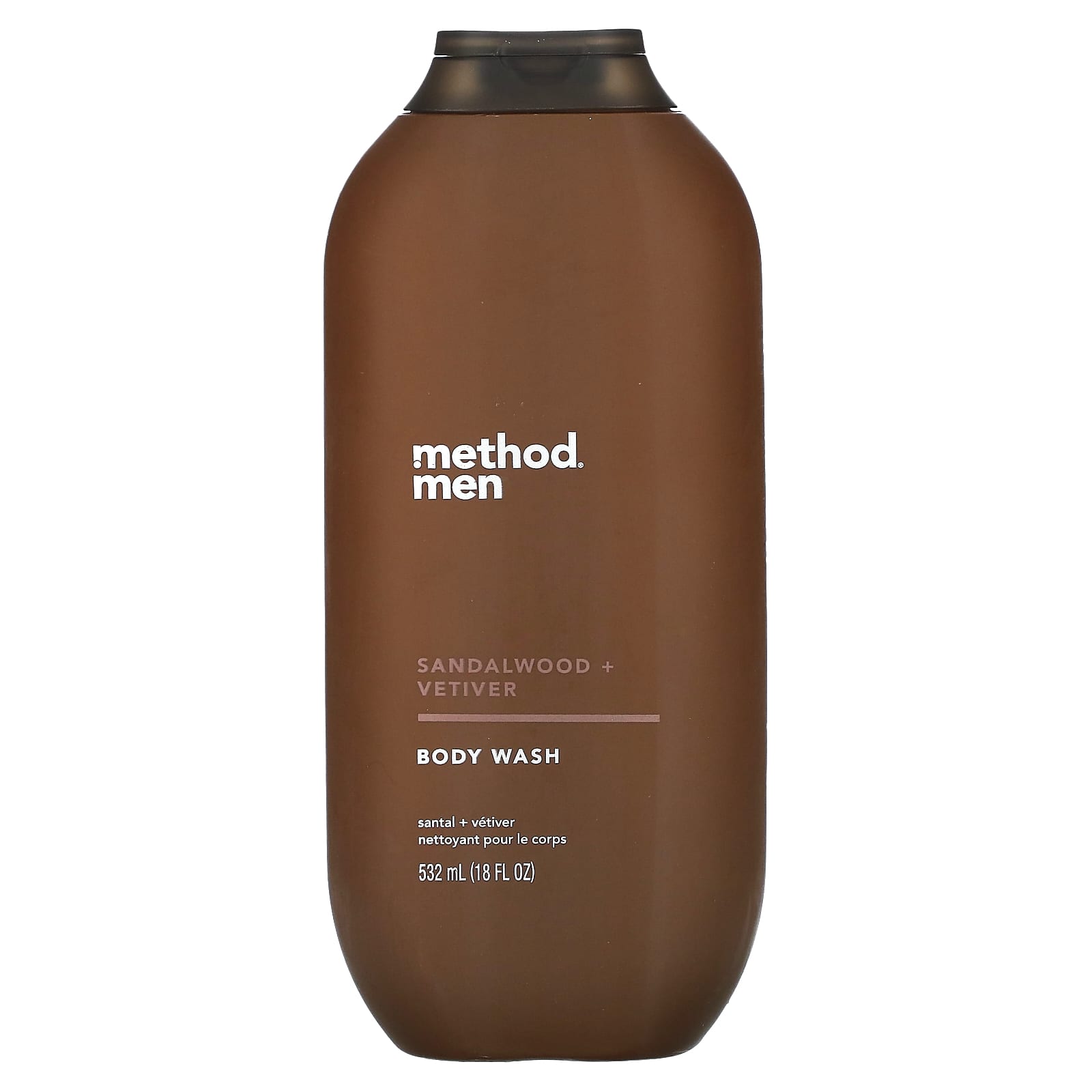 Method, Men, Body Wash, Sandalwood + Vetiver, 18 fl oz (532 ml) - Image 1