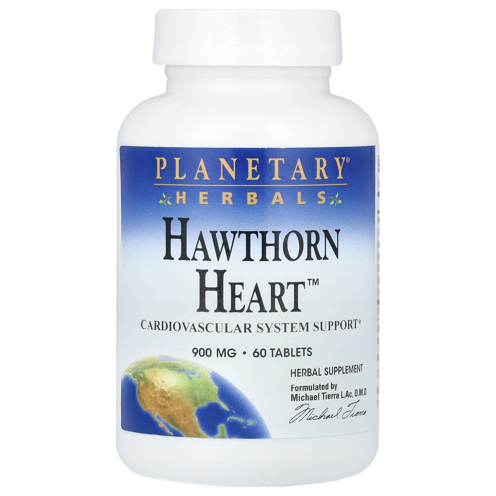 Planetary Herbals, Hawthorn Heart™, 900 mg, 60 Tablets - Image 1