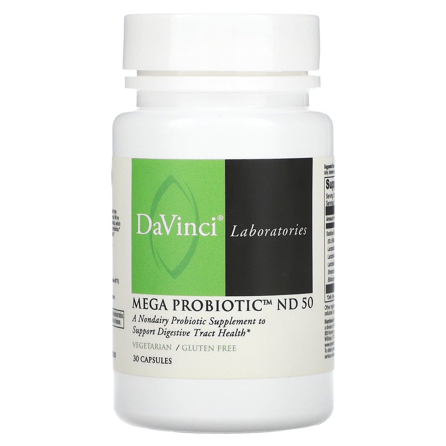 Support Your Gut Health with DaVinci Laboratories Mega Probiotic ND 50, 30 Capsules - Image 1