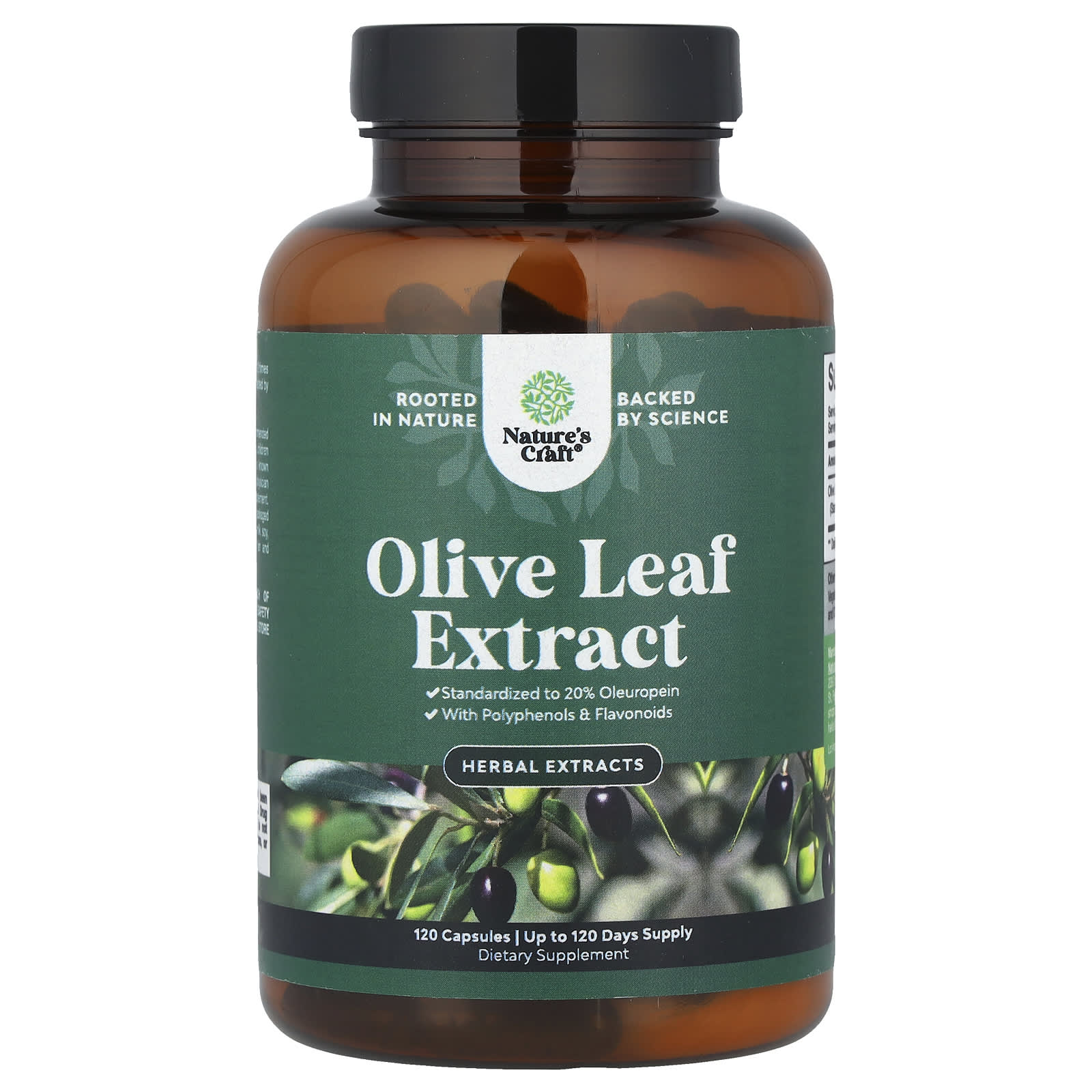 Nature's Craft, Olive Leaf Extract, 750 mg, 120 Capsules - Image 1