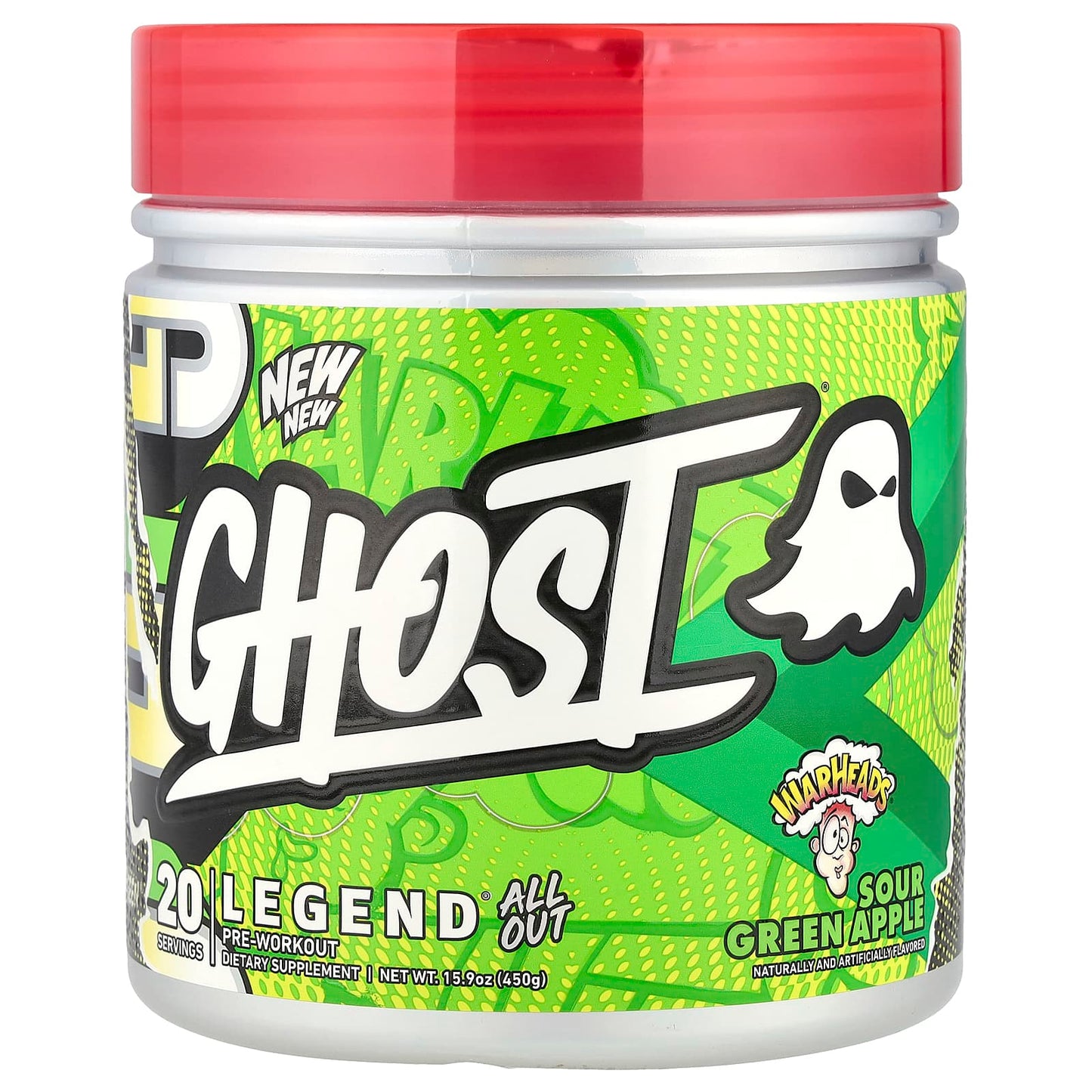 Ghost Legend Pre-Workout - Sour Green Apple, Energy & Endurance - Image 1