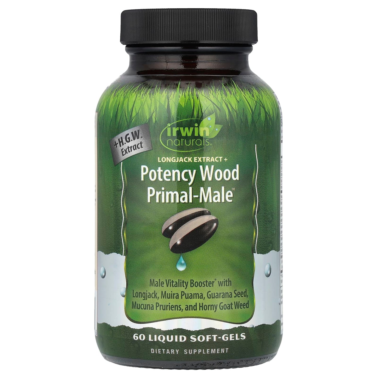 Irwin Naturals Potency Wood Primal-Male Liquid Soft-Gels for Male Vitality - Image 1