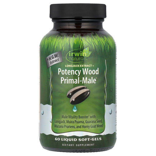Irwin Naturals Potency Wood Primal-Male Liquid Soft-Gels for Male Vitality - Image 1