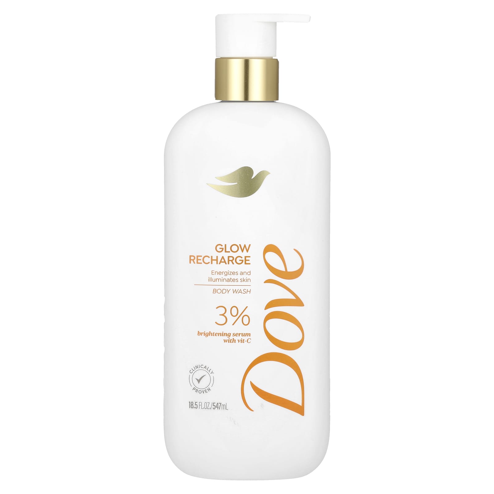 Dove Glow Recharge Body Wash for Glowing Skin, 18.5 fl oz - Image 1